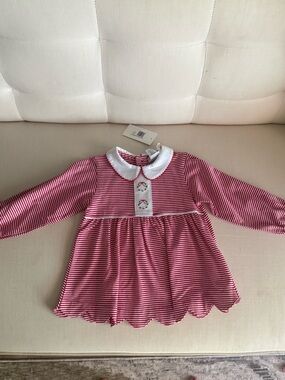 Toddler Girl Holiday wreath embroidered set